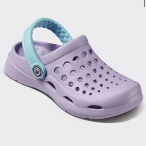 Girls Joybee Dylan Slip on Clogs Sandal Shoe Purple /Lt Blue